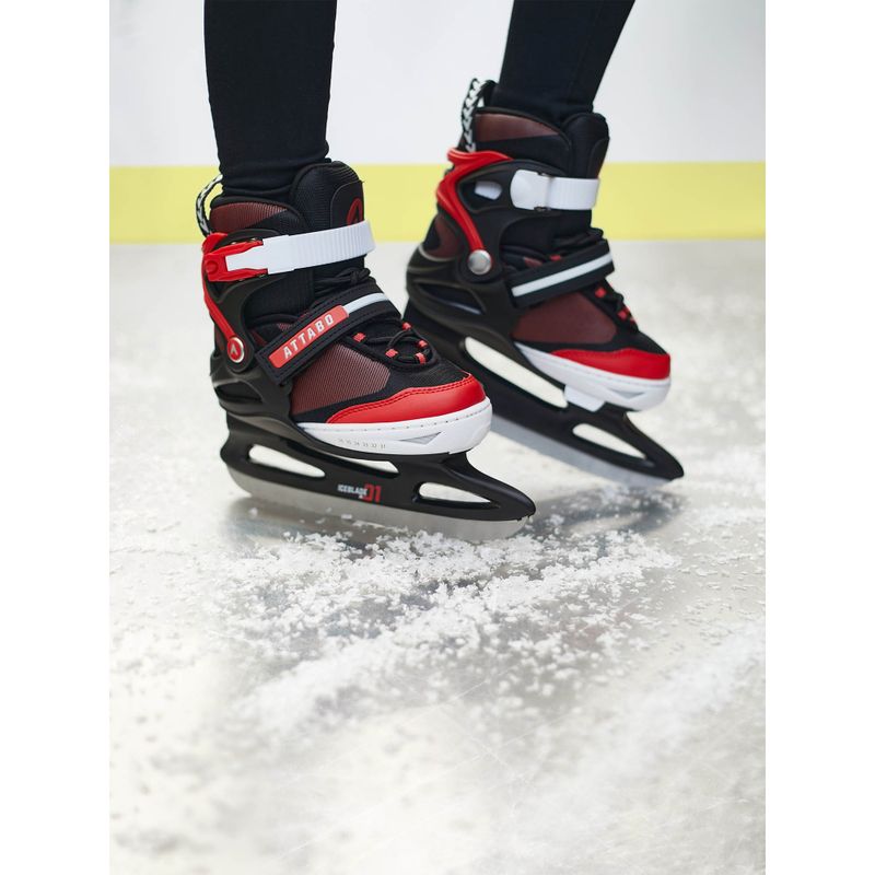 Patine pentru copii ATTABO ICEBLADE 01 negre/roșii 3