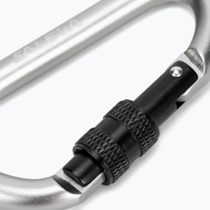 Salewa D-Shape Carbiner cu șurub gri 00-0000034102 3