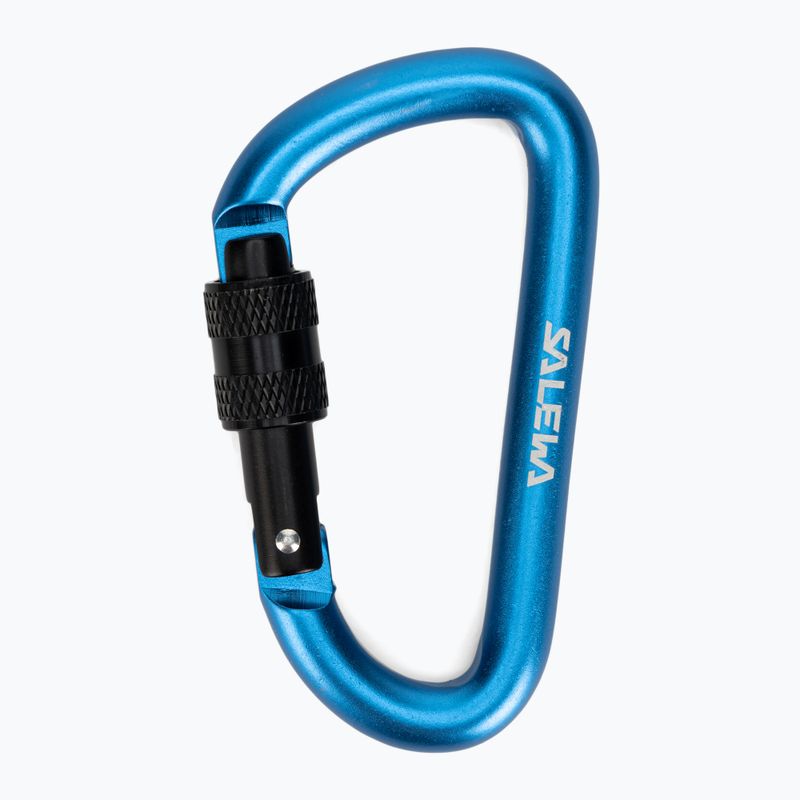 Salewa D-Shape Carbiner cu șurub albastru 00-0000034102