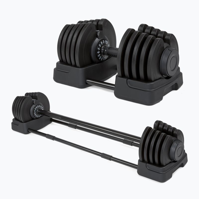 Halteră/bară 2w1 XTREXO TRX-ABD40 1-40 kg negru/portocaliu