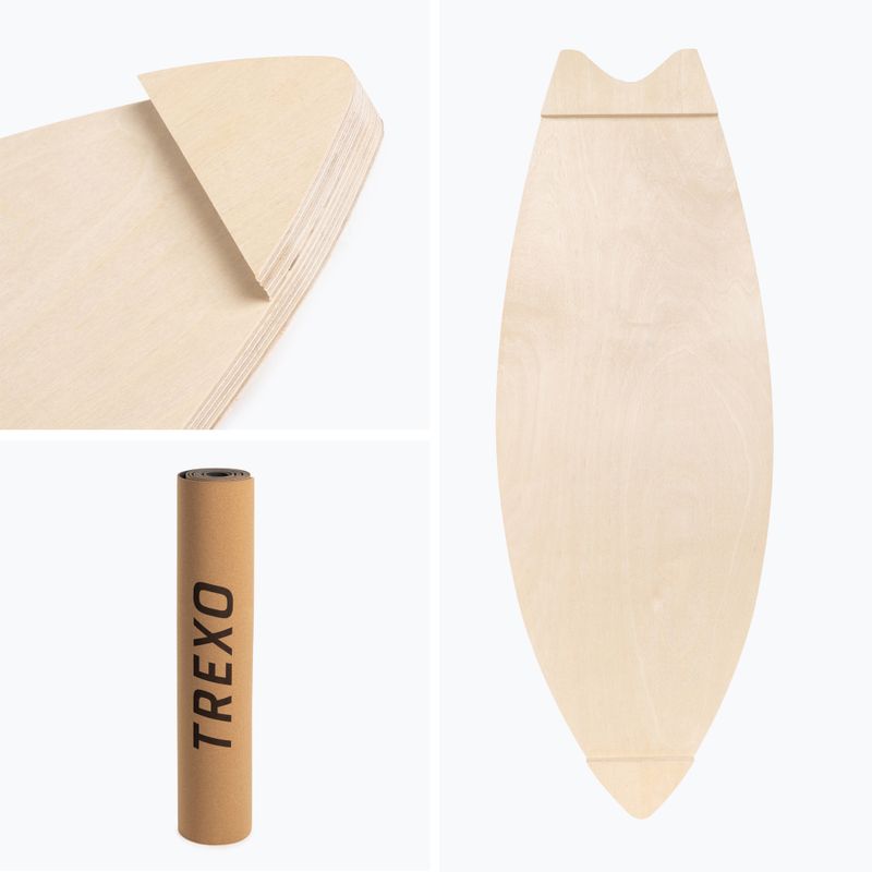 Placă de echilibru + covoraș + roller XTREXO BBS01 albastru/portocaliu 7