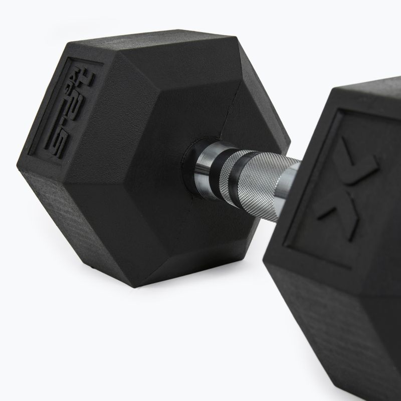 Halteră cauciucată XTREXO Hex 12.5 kg 8