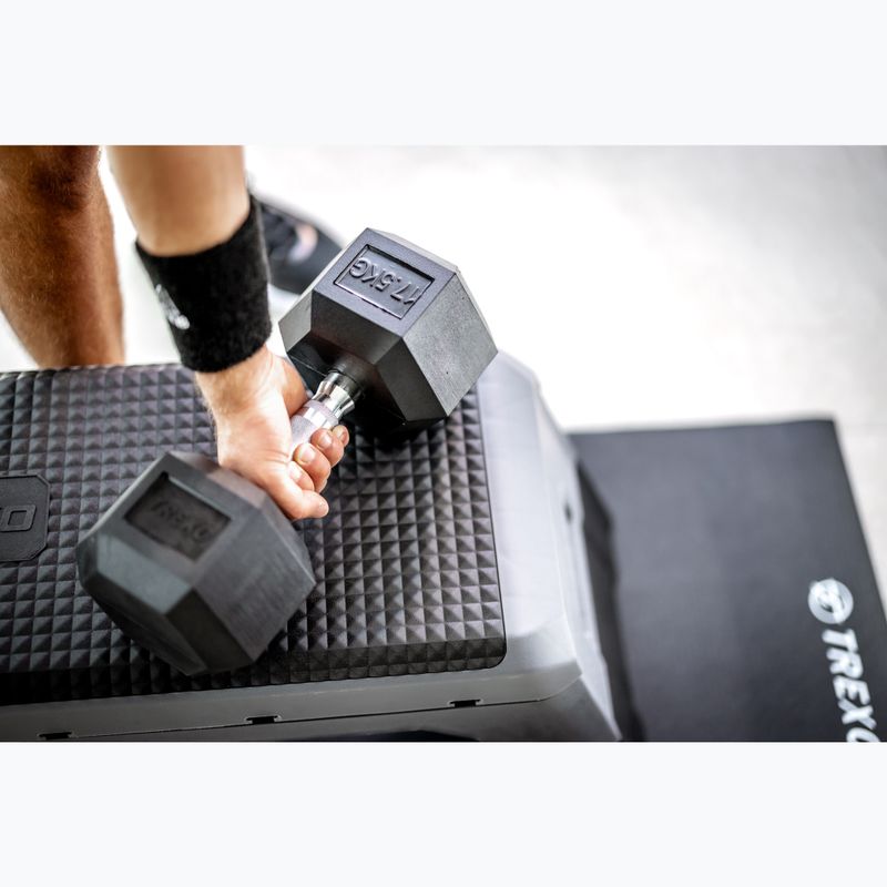 Halteră cauciucată XTREXO Hex 17.5 kg 4