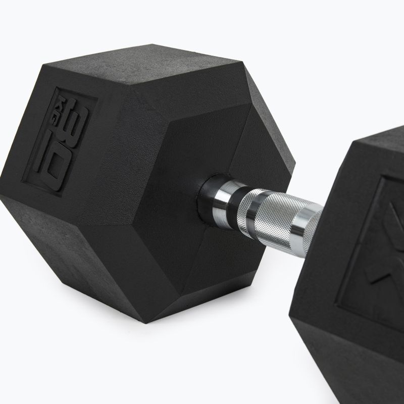 Halteră cauciucată XTREXO Hex 30 kg 8