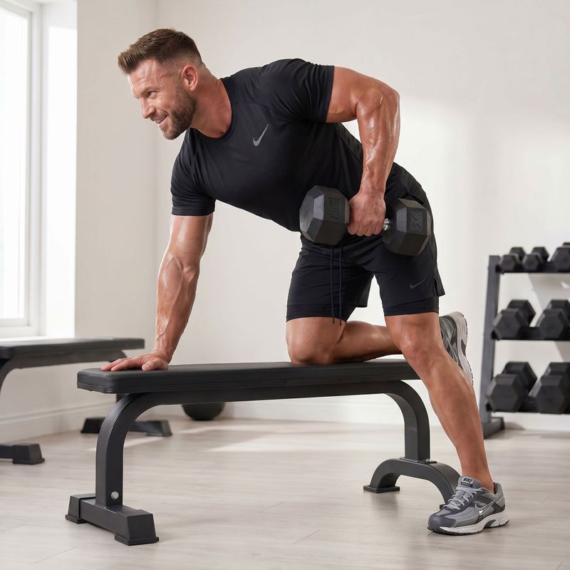 Halteră cauciucată XTREXO Hex 30 kg 4