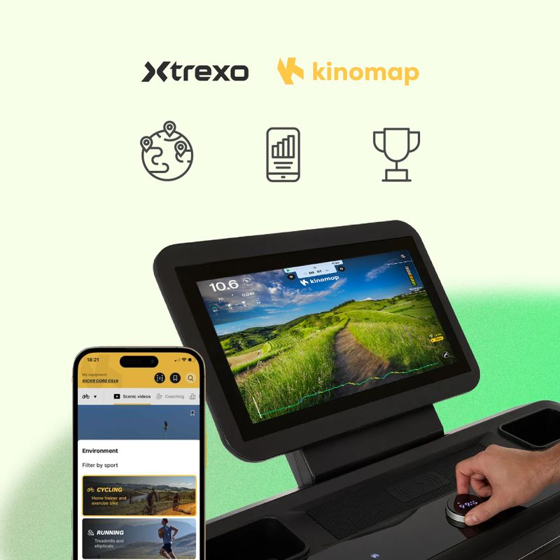 XTREXO X200 bandă de alergare electrică neagră 5