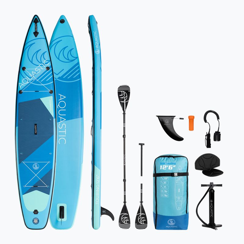 Placă SUP AQUASTIC Touring 12'6" 2024 albastră