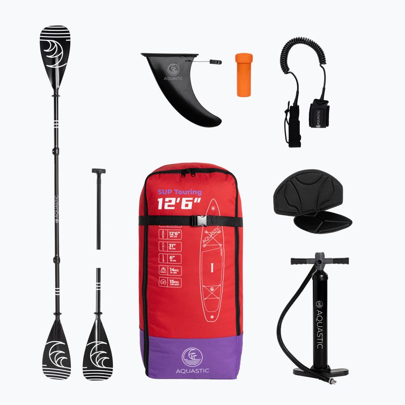 Placă SUP AQUASTIC Touring 12'6" 2024 roșu 21
