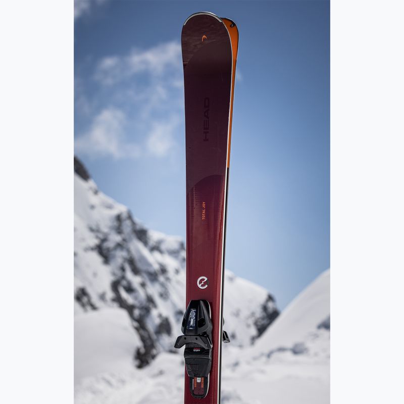 Schiuri de coborâre pentru femei HEAD e-total Joy SW SLR Joy Pro + Protector SLR 11 GW dark red/orange 4