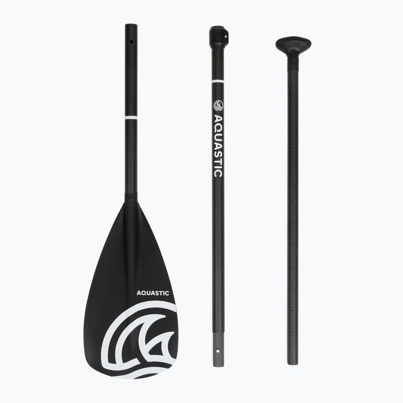 Vâslă SUP din 3-elemente AQUASTIC SUP Fibră + Carbon negru 4