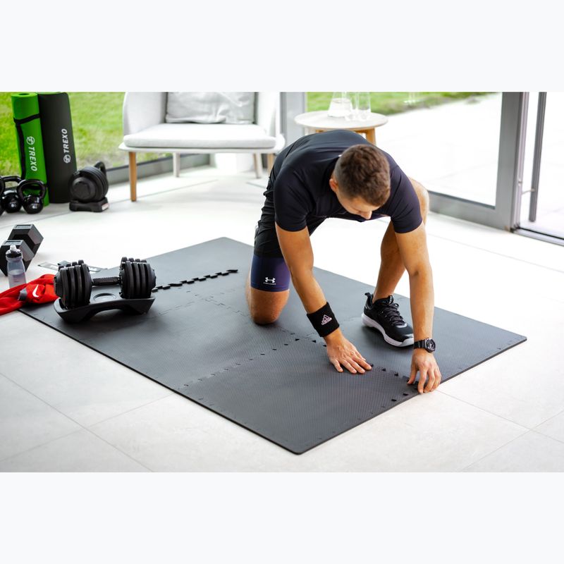 Covoraș de protecție XTREXO Puzzle 6 elemente negru 6