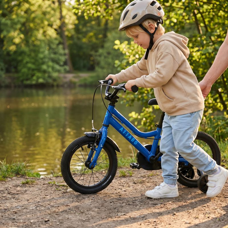 Bicicletă pentru copii ATTABO KNACK 14" albastră 3