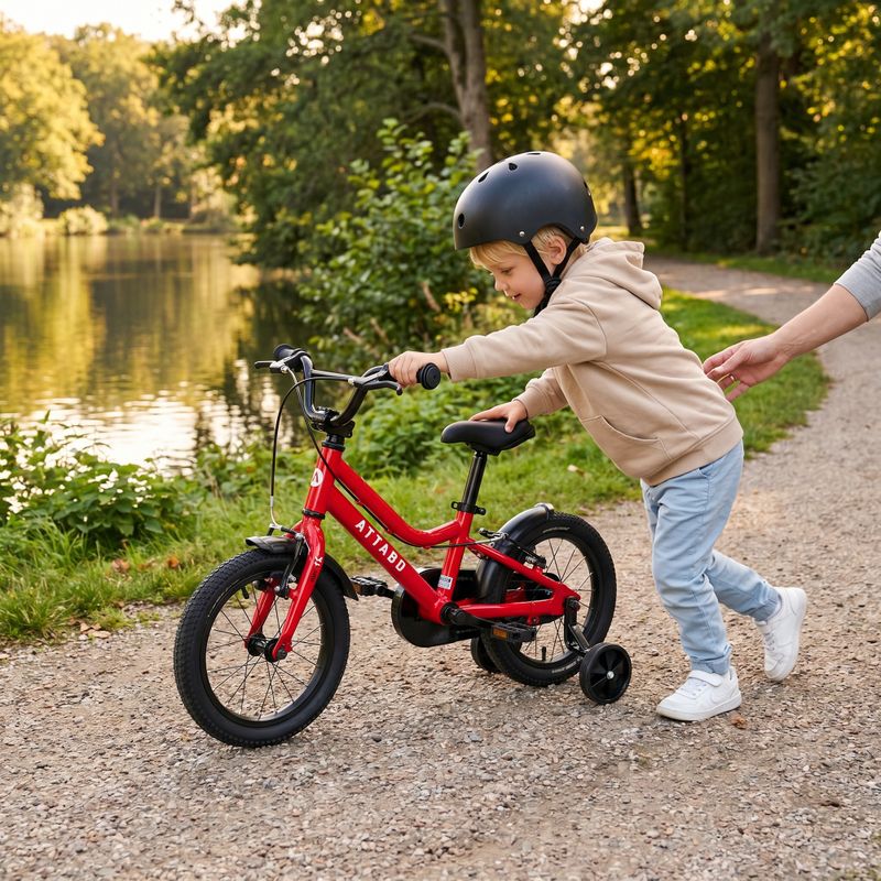 Bicicletă pentru copii ATTABO KNACK 14" roșie 6