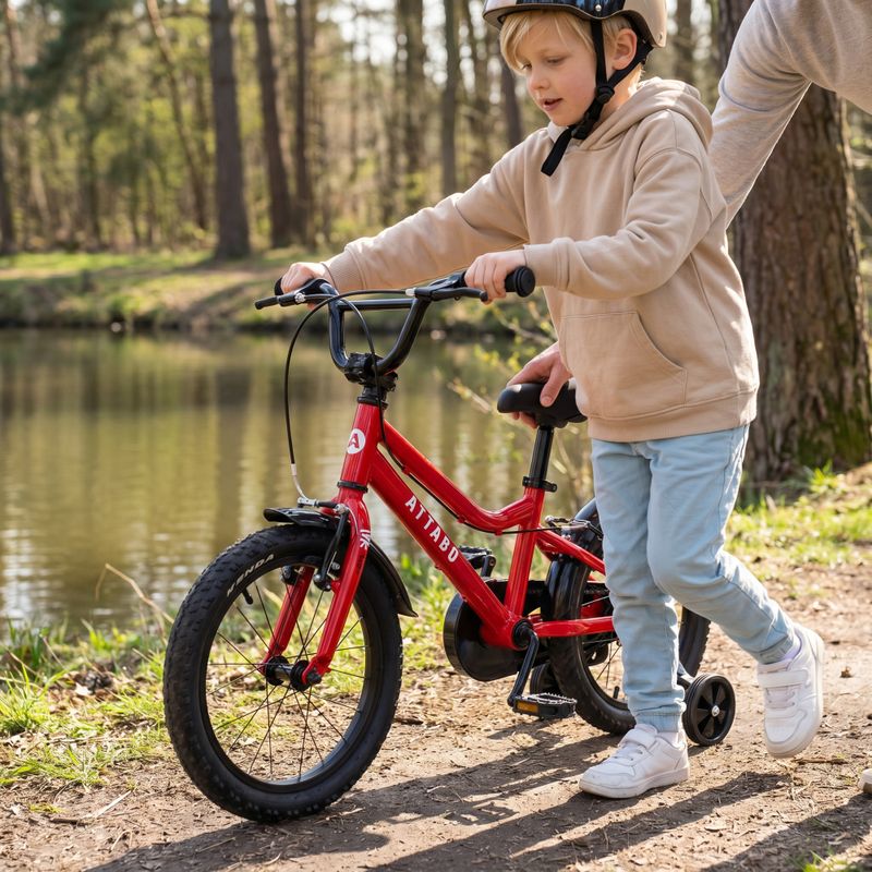Bicicletă pentru copii ATTABO KNACK 16" roșie 6