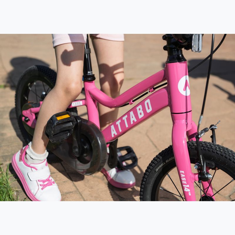 Bicicletă pentru copii ATTABO EASE 14" roz 10