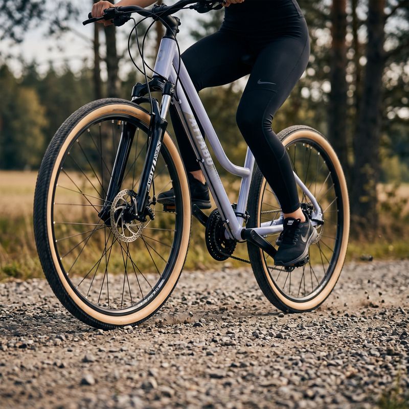 Bicicletă cross pentru femei ATTABO SANO 3.0 28" alb 5