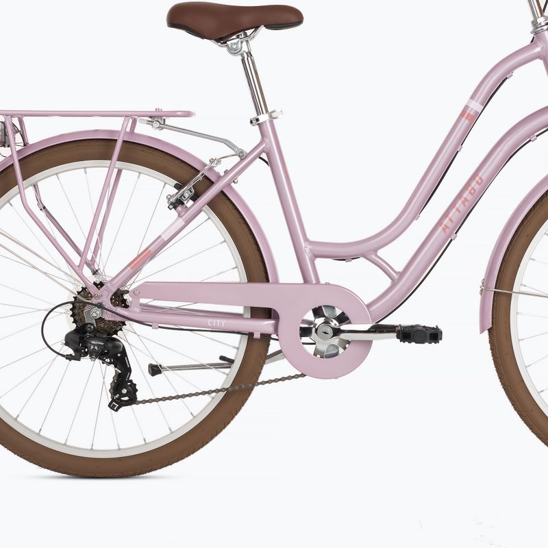 Bicicletă de oraș pentru adolescenți ATTABO CITY 26" roz 5