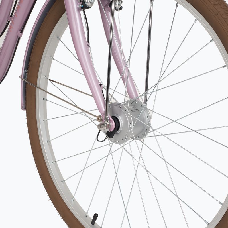 Bicicletă de oraș pentru adolescenți ATTABO CITY 26" roz 6