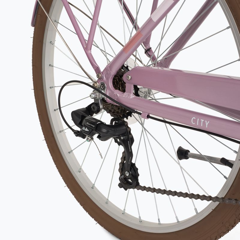 Bicicletă de oraș pentru adolescenți ATTABO CITY 26" roz 7