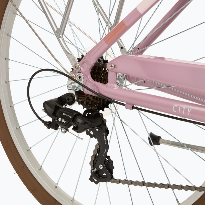 Bicicletă de oraș pentru adolescenți ATTABO CITY 26" roz 7
