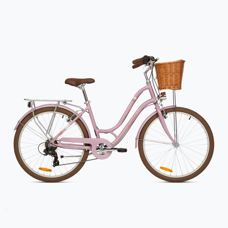 Bicicletă de oraș pentru adolescenți ATTABO CITY 26" roz 14