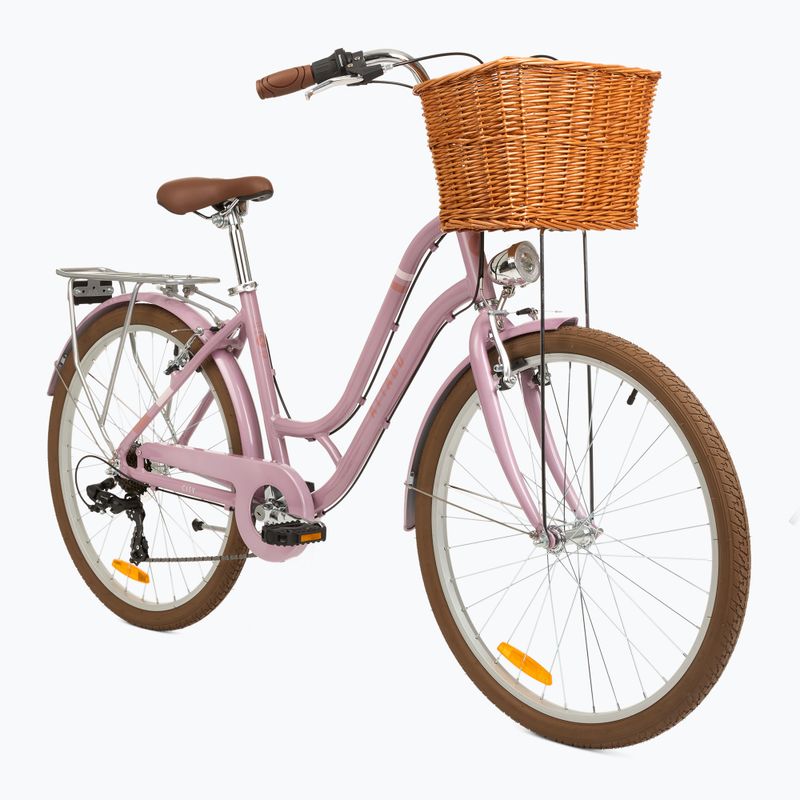 Bicicletă de oraș pentru adolescenți ATTABO CITY 26" roz 15