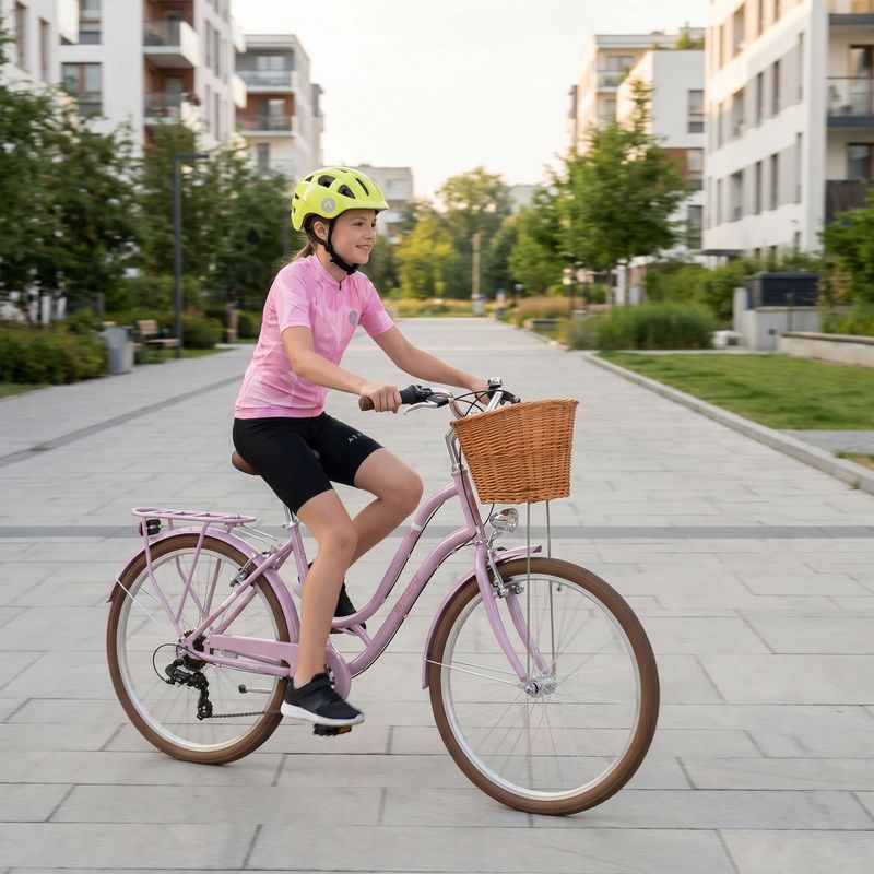 Bicicletă de oraș pentru adolescenți ATTABO CITY 26" roz 5