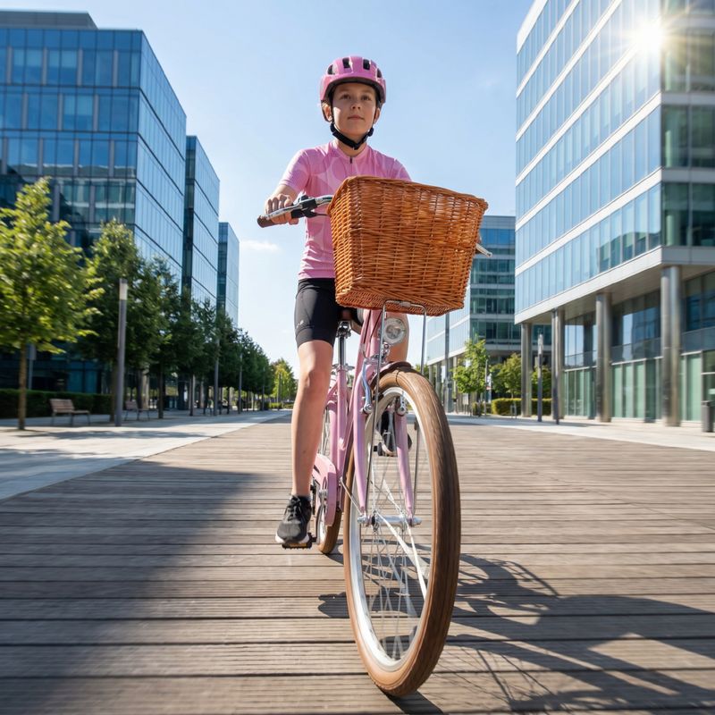 Bicicletă de oraș pentru adolescenți ATTABO CITY 26" roz 19
