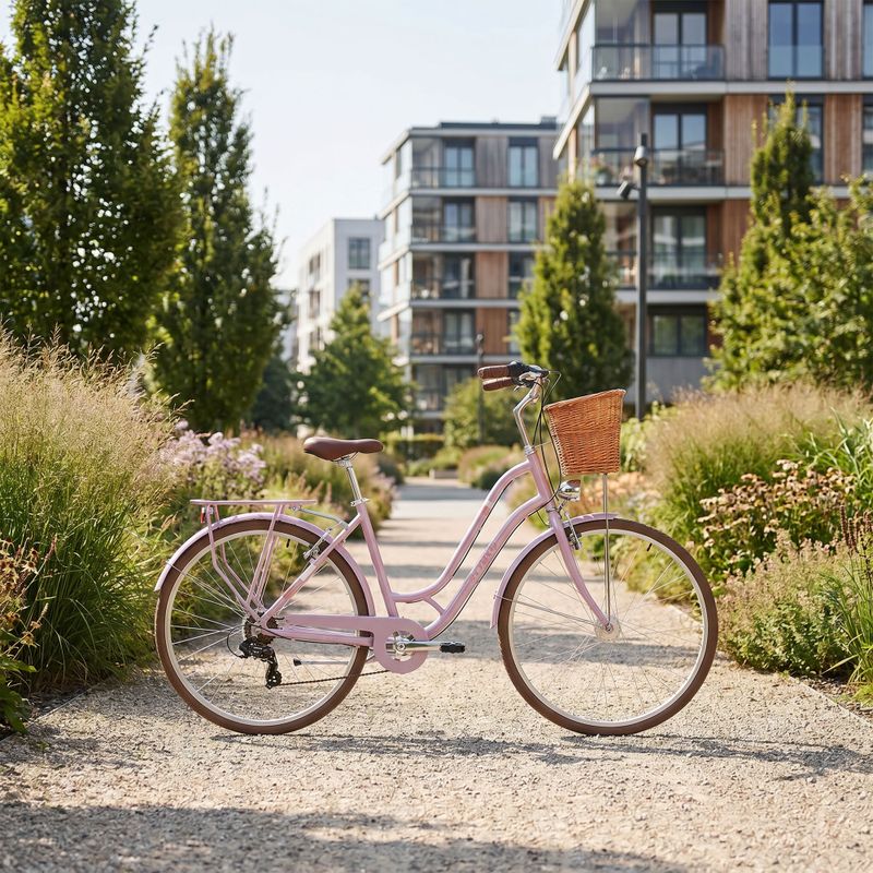 Bicicletă de oraș pentru femeii ATTABO CITY 28" roz 17