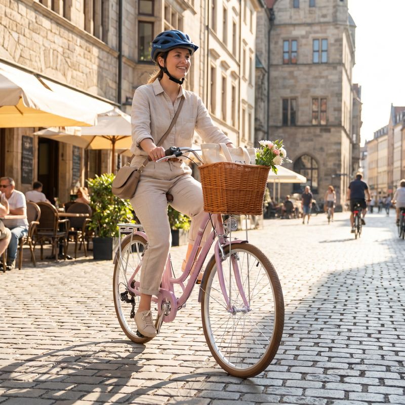 Bicicletă de oraș pentru femeii ATTABO CITY 28" roz 19