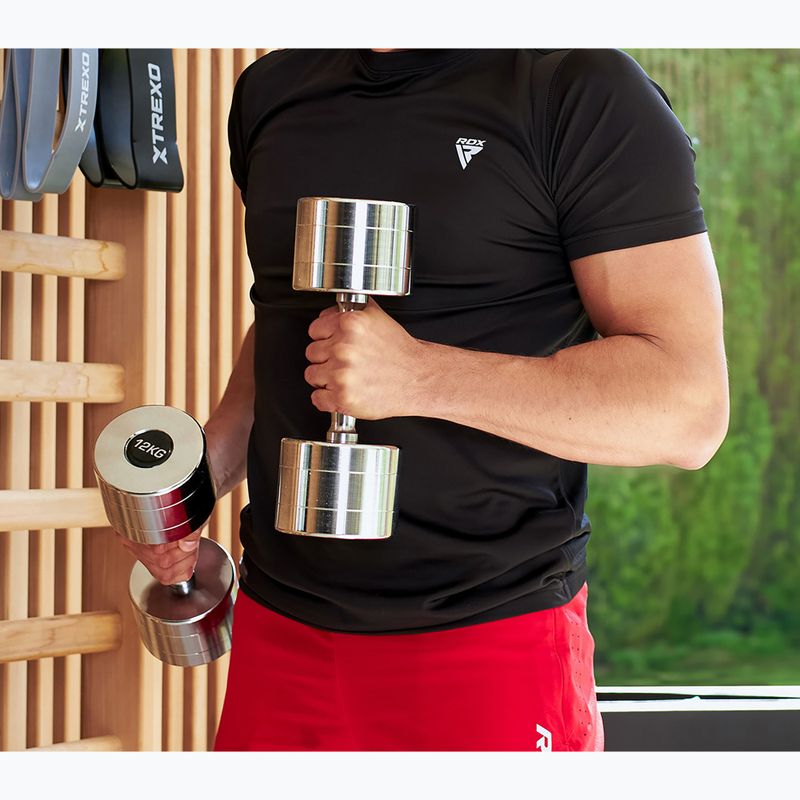 Haltere cromate XTREXO 2x12 kg argintiu 7