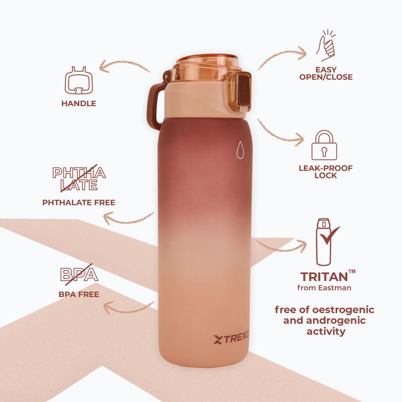 Bidon XTREXO Haust 1000 ml maro 3