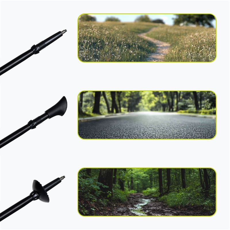 Bețe de nordic walking KADVA Aruku reglabile negre 7
