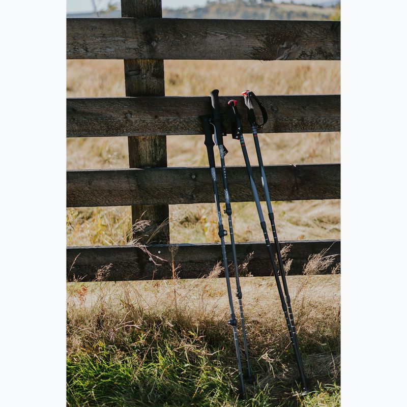 Bețe de trekking KADVA Torre reglabile din carbon gri 17