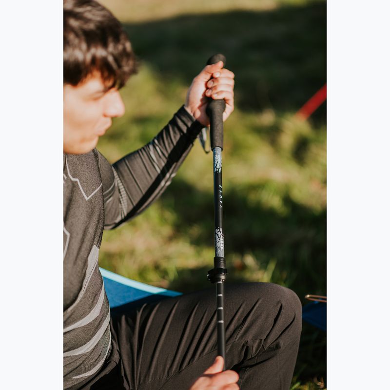 Bețe de trekking KADVA Torre reglabile din carbon gri 16