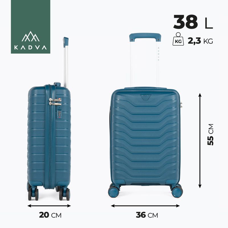 Geantă de voiaj de cabină KADVA Sancho 38 l albastră 3