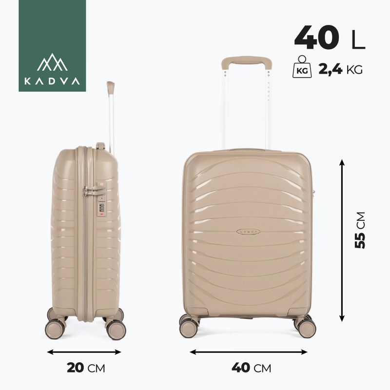 Geantă de voiaj de cabină KADVA Brava 40 l bej 3