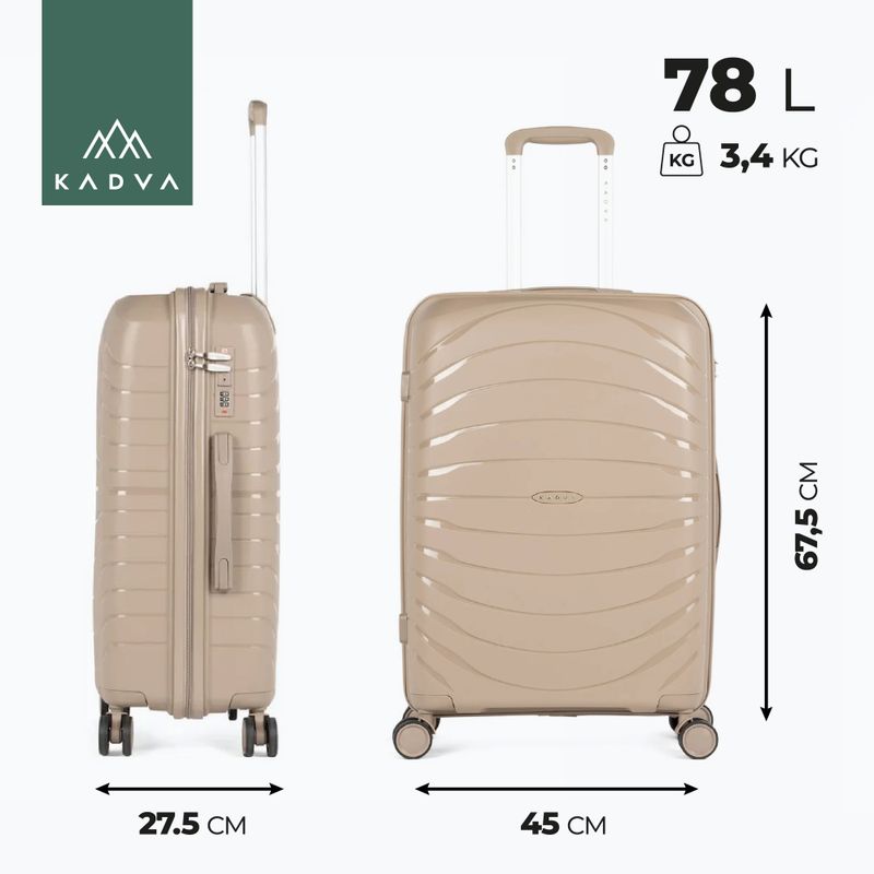 Valiză de călătorie KADVA Brava 78 l bej 3