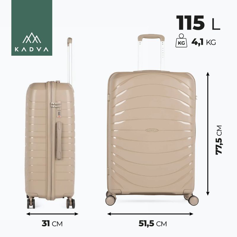 Geantă de voiaj mare KADVA Brava 115 l bej 3