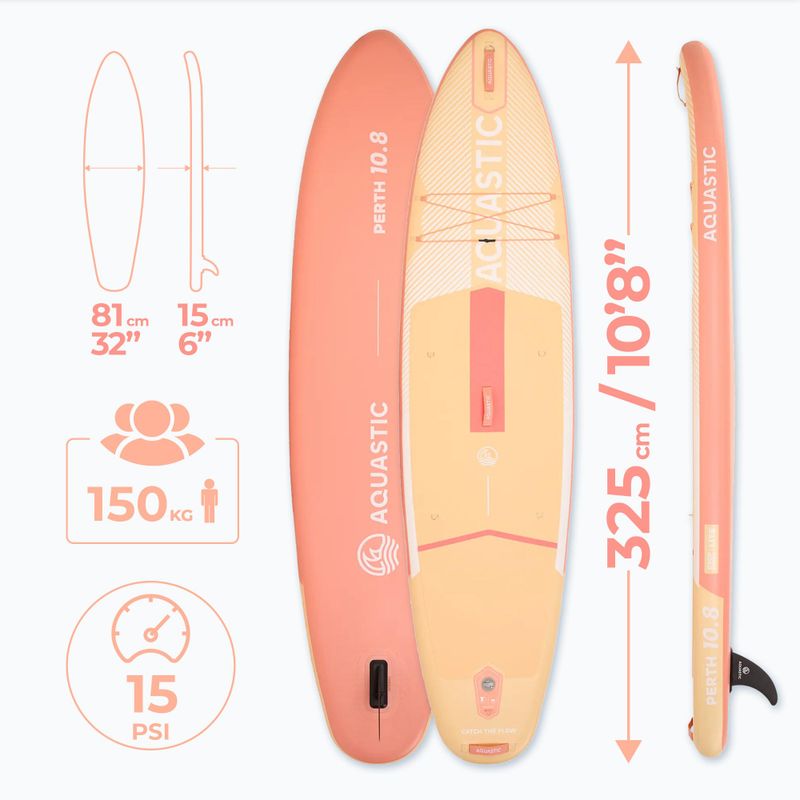 Set placă SUP gonflabilă AQUASTIC Perth 10'8" allround orange 16