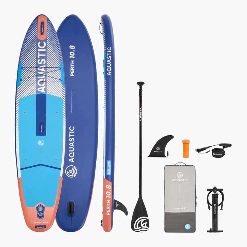 Set placă SUP gonflabilă AQUASTIC Perth 10'8" all-round blue