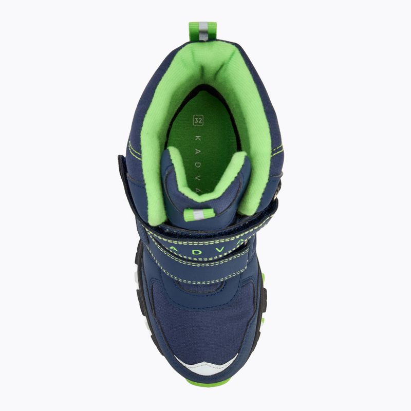 Ghete de zăpadă pentru copii KADVA Snowey Mid WaterProof bleumarin/verde 6