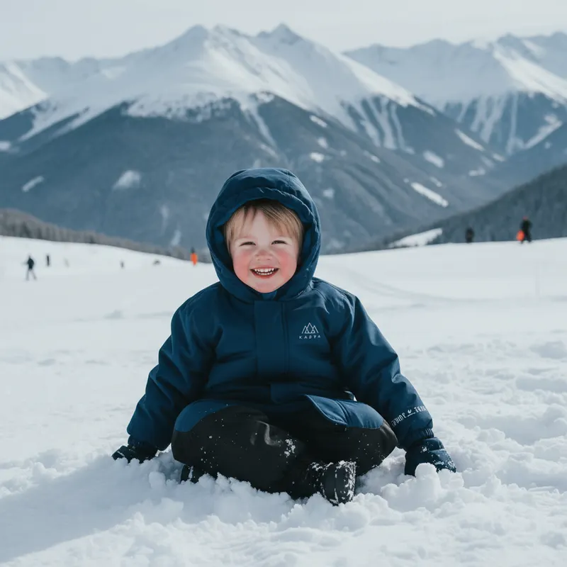 Costum de schi pentru copii KADVA Kiko Jrb albastru marin 7