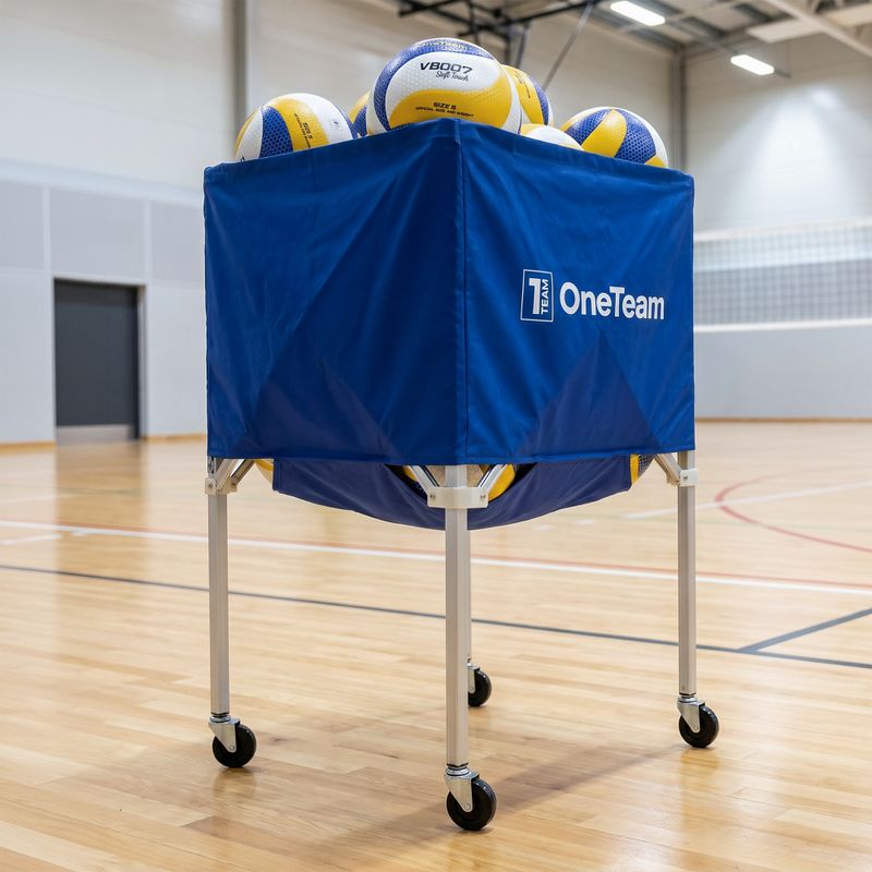 Cărucior pentru mingi de volei OneTeam Blue nest 4