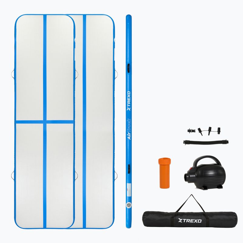 Traseu de gimnastică TREXO 400 x 10 cm alb