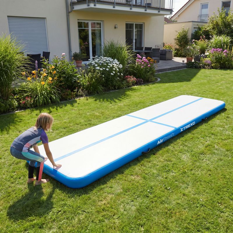 Traseu de gimnastică XTREXO 400 x 10 cm alb 12