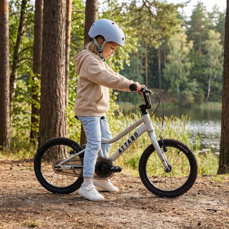 Bicicletă pentru copii ATTABO EASE 16" 7,3 kg silver 7