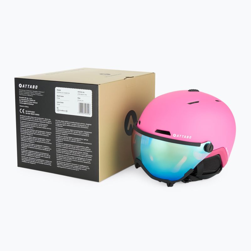 Cască de schi pentru copii ATTABO Avens 2.0 Jr Visor pink 12