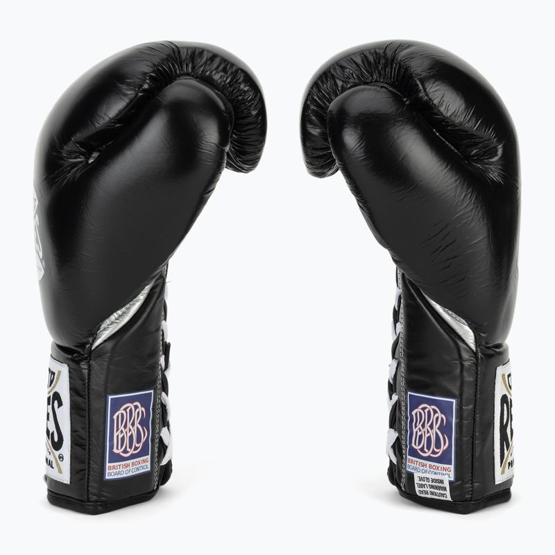 Mănuși de box Cleto Reyes Thumb in Cow Leather black/silver 4