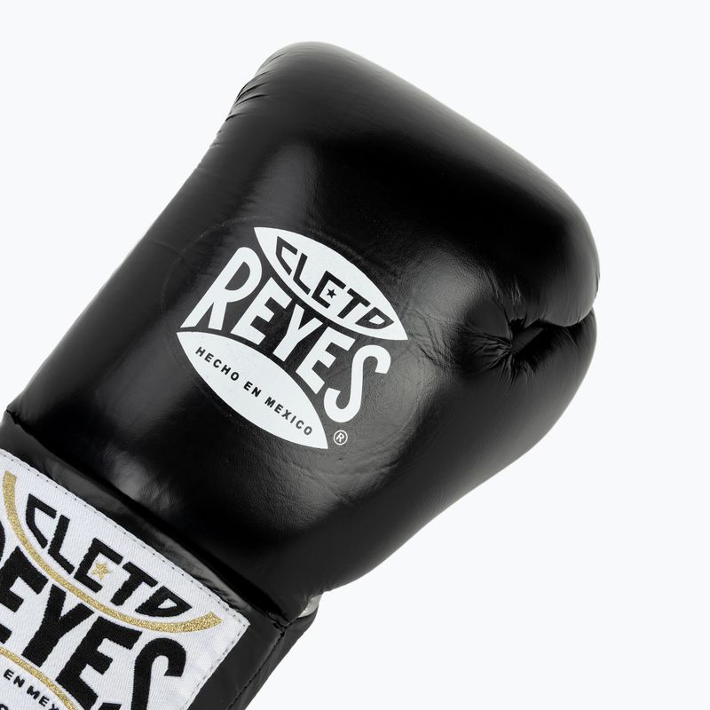 Mănuși de box Cleto Reyes Thumb in Cow Leather black/silver 5